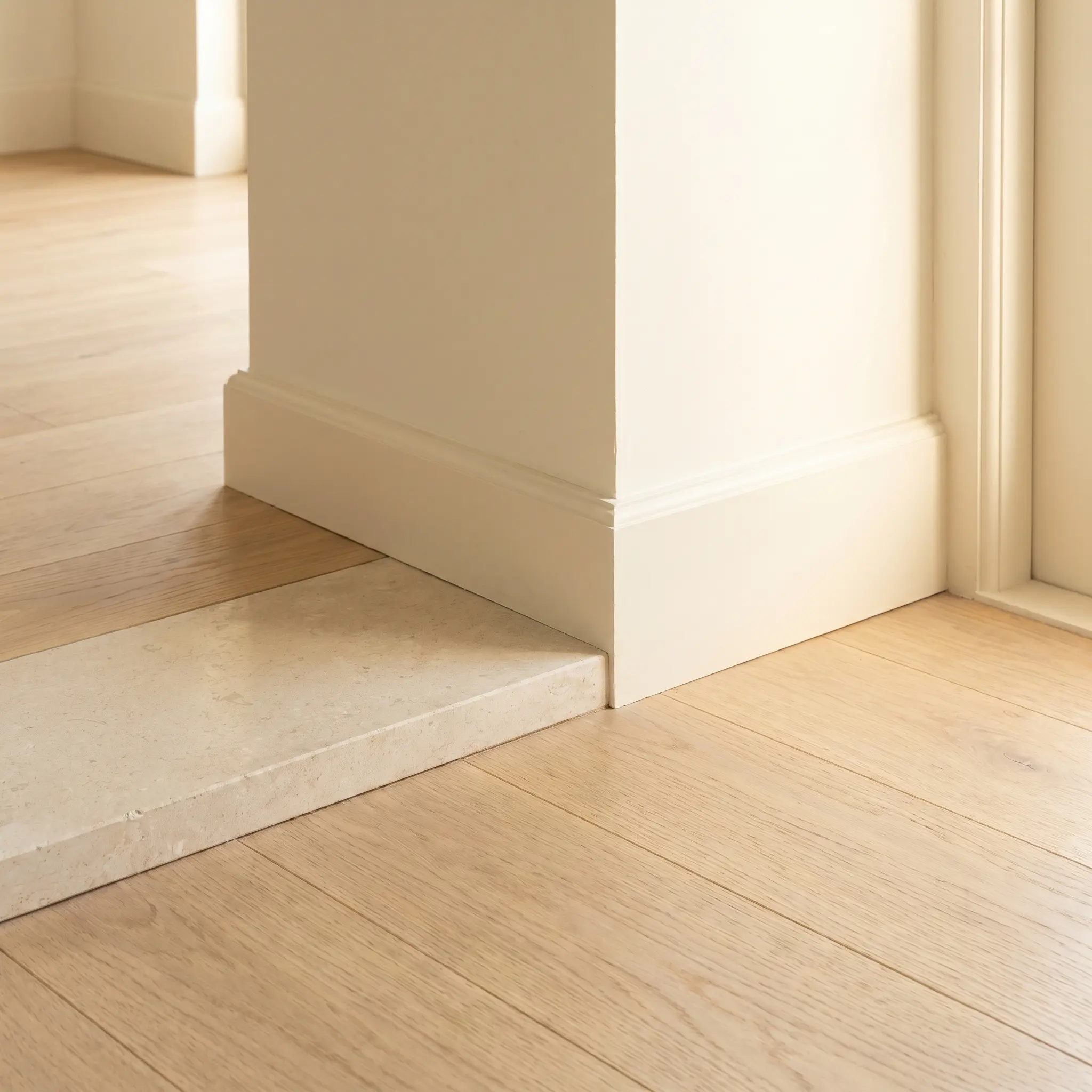 Threshold line for interior material review